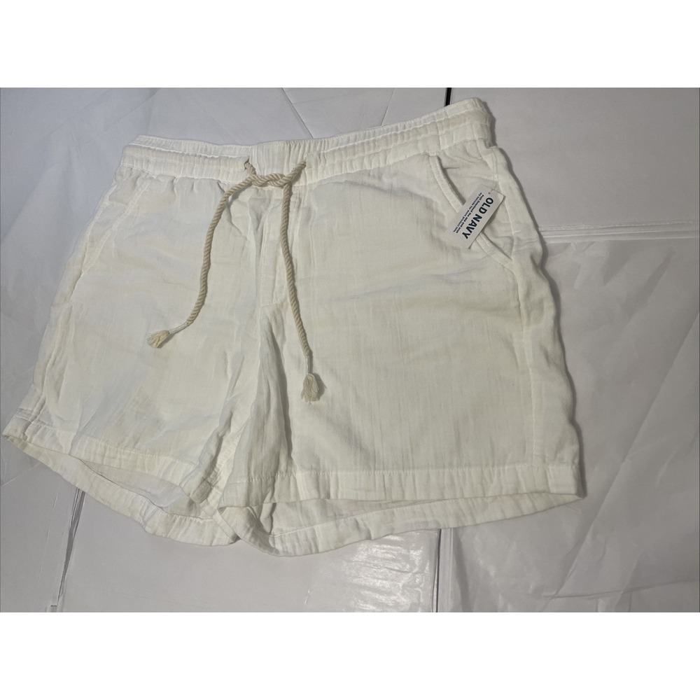 Old‎ Navy High Rise White Cotton Short New With Tags Womens Size L